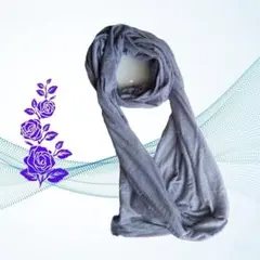 【ストール ショール】大判 グレー 〈レディース〉