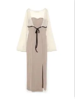 andmary Lona ribbon long dress - メルカリ