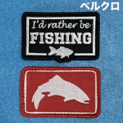 B119フィッシング　米国老舗釣具　シムズ　他計2種　刺繍パッチ　ベルクロ