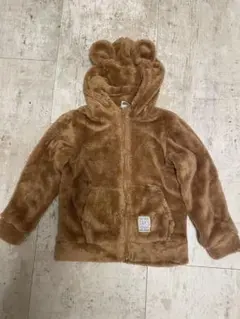 クマ耳付きボアジップアップパーカー 120cm