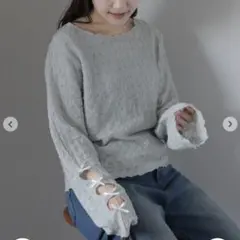 ehka sopo 袖リボンカットソーのサムネイル