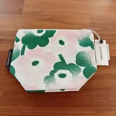 marimekko マリメッコ ポーチ　グリーン＆ピンク