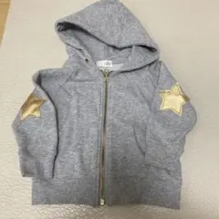 ビールーム　90サイズ　パーカー　グレー ゴールド星刺繍のサムネイル
