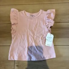 新品未使用　半袖　Tシャツ　ピンク　フリル　90cm 西松屋