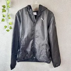 PUMA プーマ ナイロンジャケット フード 黒 S