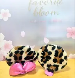 ミニー　ヒョウ柄　ヘアピン