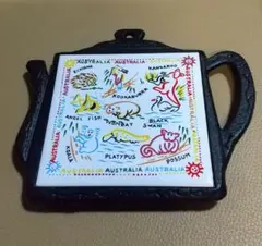 最終処分【未使用】鍋敷き オーストラリア土産 キッチン雑貨 ポット 陶板 箱付きのサムネイル