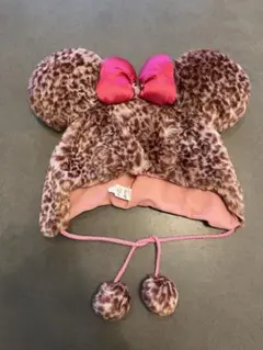 【即日配送】ミニー　ヒョウ柄　ファンキャップ