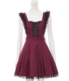 Secret Honey レースアップエプロンジャンパードレス