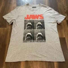 【未使用に近い】ユニバーサル公式 JAWS ムービーTシャツ サメ L 灰色