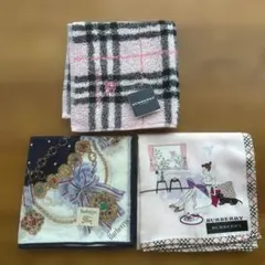 Burberry イラスト刺繍入りハンカチ 女の子 2枚セット - メルカリ