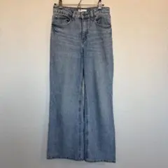 H&M エイチアンドエム フレアデニムパンツ 34 ライトブルー