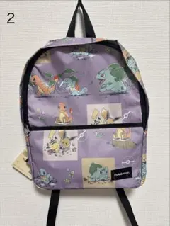 ② ポケモン 30周年 プラチナムザッカリュック パープル カントー地方デザイン