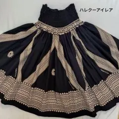 【最終価格】 ハレクーアイレア 黒 ベージュ系 パウスカート フラダンスのサムネイル