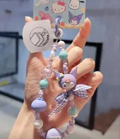 【新品未使用】クロミフォンストラップ パープル