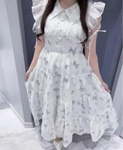 evelyn オリジナルリボン柄ワンピース