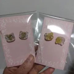 ハンドメイド　ピアス　くま
