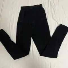 UNIQLO マタニティデニム ユニクロ 妊婦 レギンスパンツ スキニー S 黒