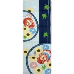 手ぬぐい【ブリキ金魚と花手水】濱文様 夏ディスプレイ 額飾り 壁飾り 和柄 新品のサムネイル