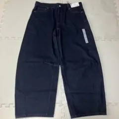 GU バレルレッグジーンズ　ダークネイビー 3XL ウエスト89㎝　新品未使用！