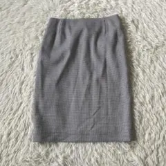 【タグ付き】INDIVI 千鳥格子 タイトスカート 【Ｓ】膝丈 通勤 フォーマル