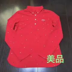 Callaway レディース 長袖ポロシャツ レッド