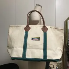 80's L.L.Bean エルエルビーン トートバッグ レザーハンドル