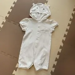 【COMME CA ISMコムサイズム】ロンパース 猫 白 半袖 60 70のサムネイル