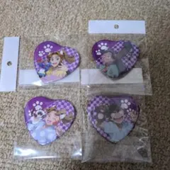 忍たま乱太郎 ナンジャタウン ハート缶バッジ 平 綾部 田村 浜