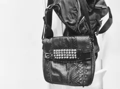coating Python studs shoulderbag