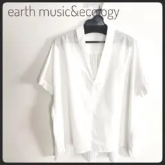 【アースミュージック&エコロジー】バックシアーストライプ柄　トップス