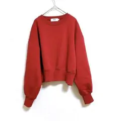 AZUL トレーナー 赤 無地 シンプル M 朱色