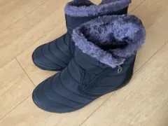 ファー裏地ショートブーツ 黒