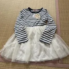 値下げ中！新品未使用品　ストライプ柄ワンピース 130サイズ