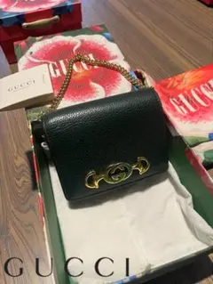 未使用に近い！GUCCI ウォレット バッグ お財布 チェーンバッグ - メルカリ
