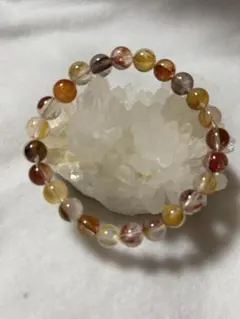 天然石 錦鯉リモナイトインクォーツブレスレット