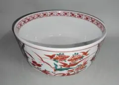 有田焼・手描き地紋萬暦絵25cm大鉢・新品未使用