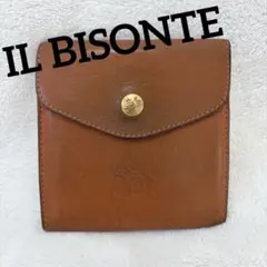 IL BISONTE イルビゾンテ レザー製 ブラウン 二つ折り財布