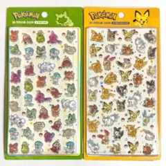 【韓国限定】正規品 ポケモン 3Dクリスタルステッカー シール 2種セットのサムネイル