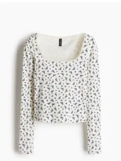 H&M 花柄長袖クロップドトップスのサムネイル