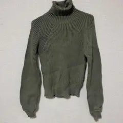 SHEIN オリーブグリーン タートルネックセーター S