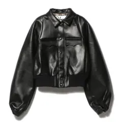 Cabana ショート丈 エコ レザージャケット ブルゾン