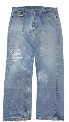 90s levi's 501 バレンシア製 ライトインディゴ ダメージ デニム