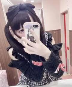 ♡LIZLISA リズリサ はしごリボンギンガムティアードスカート 黒チェック♡のサムネイル