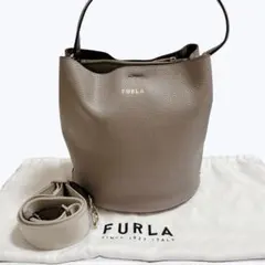 フルラ ダナエ 2way ショルダーバッグ グレージュ レザー