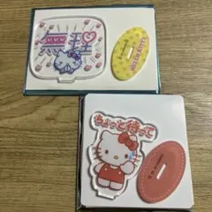 推しにときめく　ハローキティ アクリルスタンド 2点セット　無理　ちょっと待って