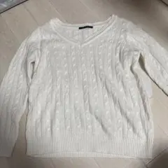 INGNI ホワイト Vネック セーター M