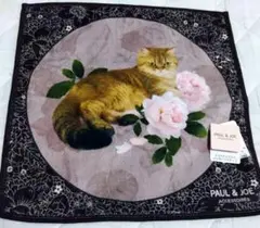 【未使用】ポールアンドジョー マイクロファイバータオル 猫 ハンカチ