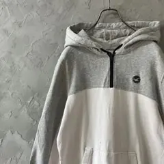 HOLLISTER パーカー　ハーフジップ　ワンポイント　シンプル　古着　IW5