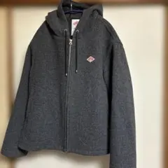 DANTON ウールパイルフードジャケット 38 グレー